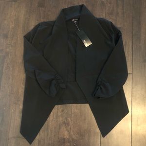 Michel Fashion black lightweight open blazer